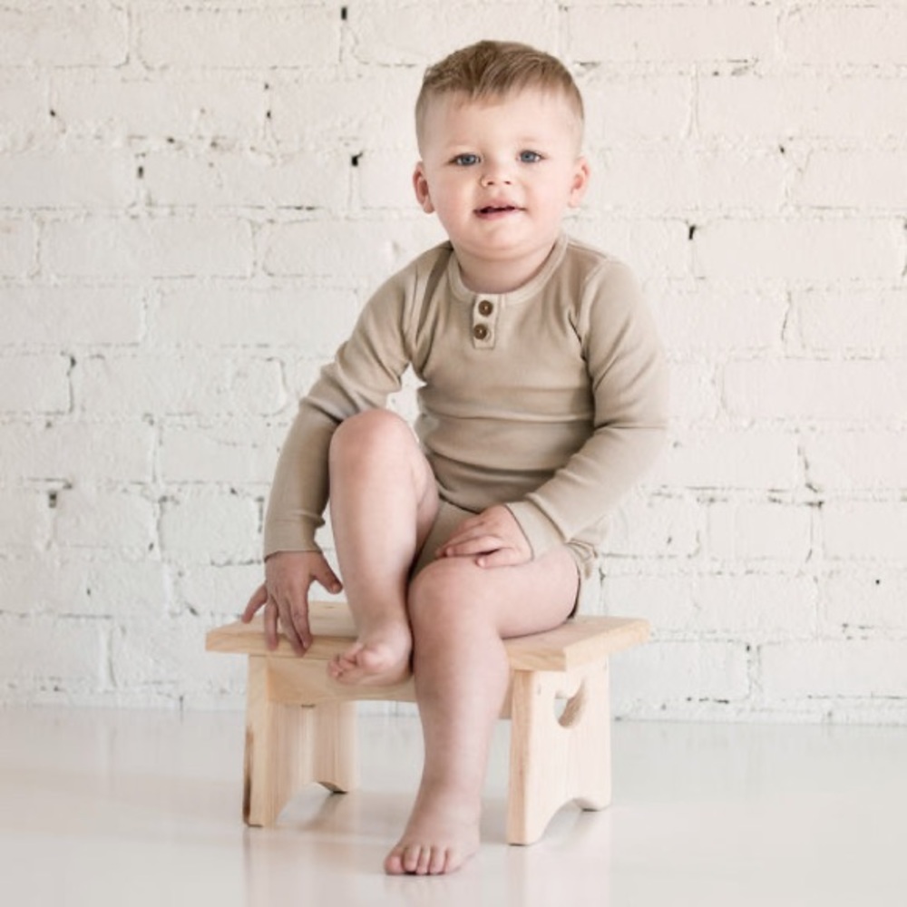 KIDWILD - Organic Henley Bodysuit LS